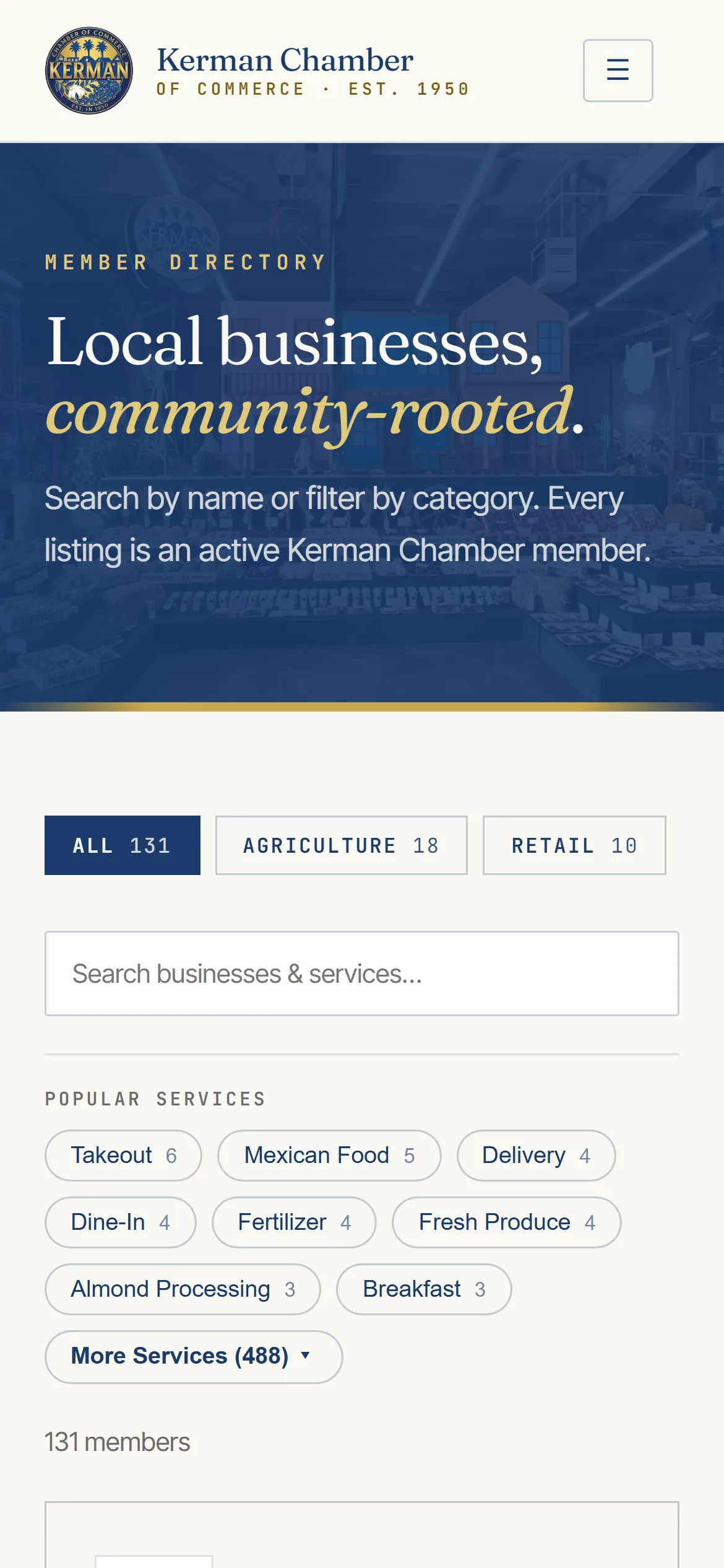 Member directory on a phone
